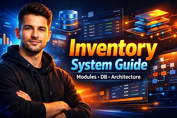 Inventory Management System Project Guide: Modules, Database, Architecture &amp; Build Steps blog cover image