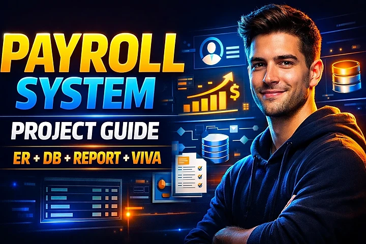 Payroll Management System Project Guide: Modules, ER Diagram, Database Design, Report &amp; Viva Tips blog cover image
