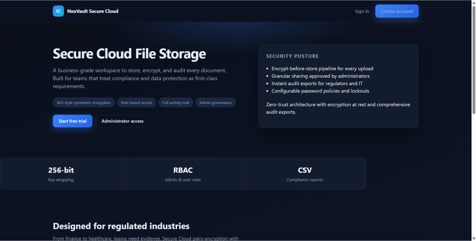 Secure Cloud File Storage System Final Year Flask Project zoomed preview