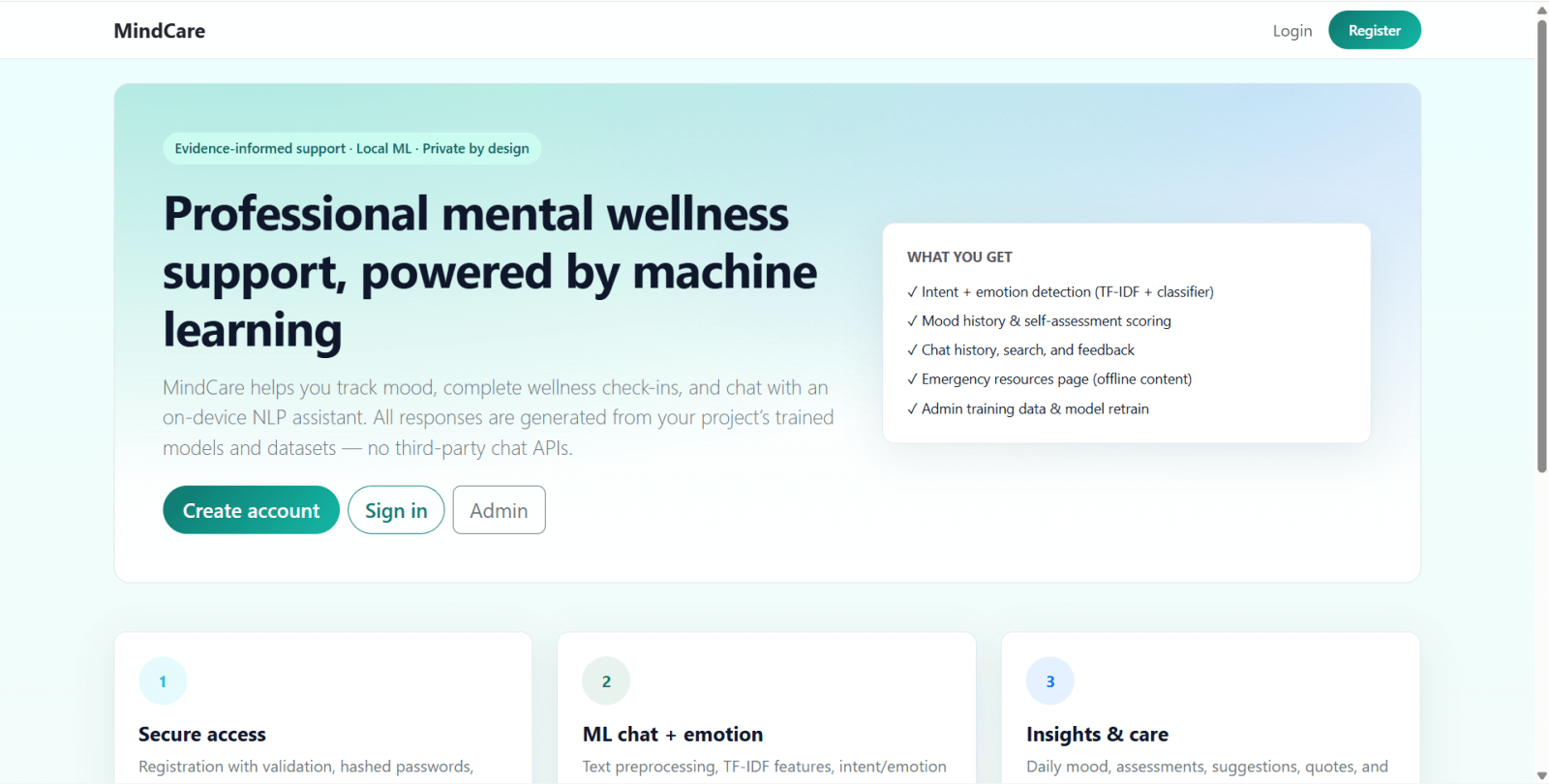 Mental Health Chatbot Using Machine Learning and Flask zoomed preview