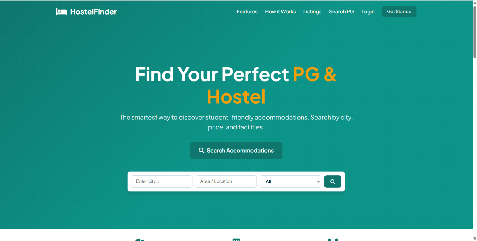 PG Hostel Finder System Final Year PHP Project zoomed preview