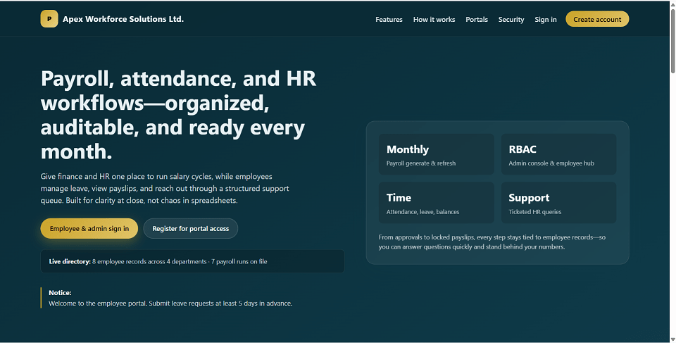 Payroll Management System in PHP and MySQL preview