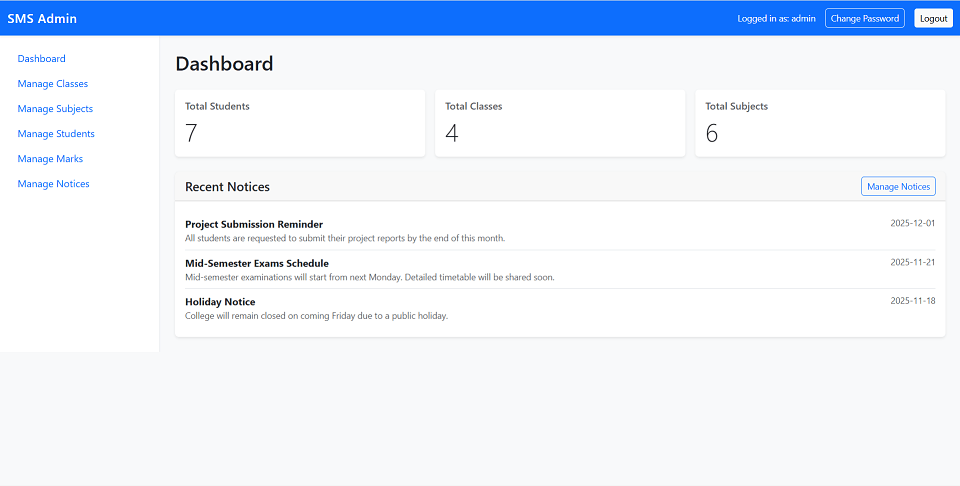 Student Management System Final Year Project preview