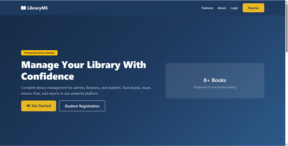 Library Management System Final Year PHP Project preview