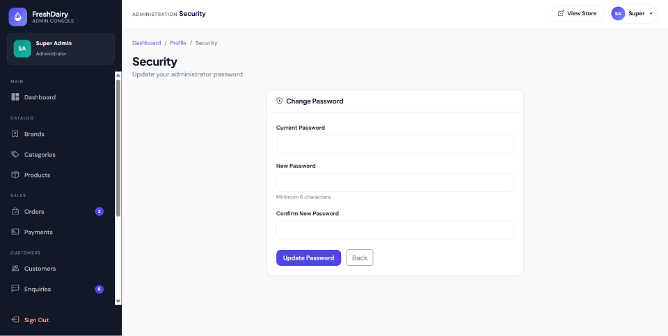 Dairy Farm Shop Management System preview