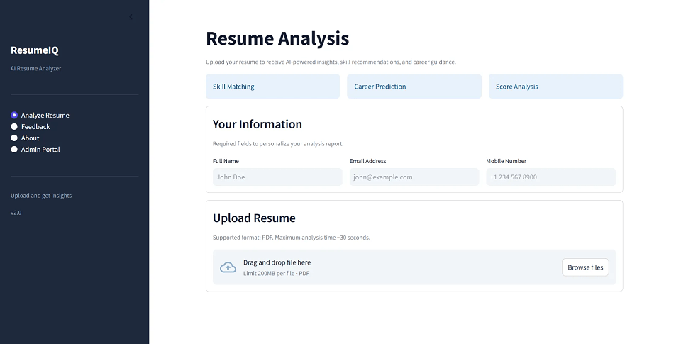 AI Resume Analyzer Final Year Project preview