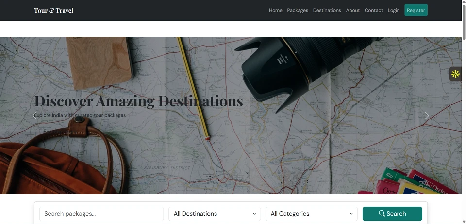 Tour and Travel Management System Final Year PHP Project preview