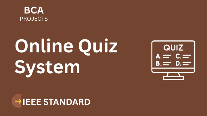 Online Quiz System – BCA Project Report with IEEE Standard Format blog cover image