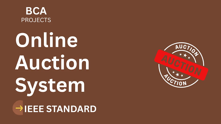 Online Auction System – BCA Project Report with IEEE Standard Format blog cover image
