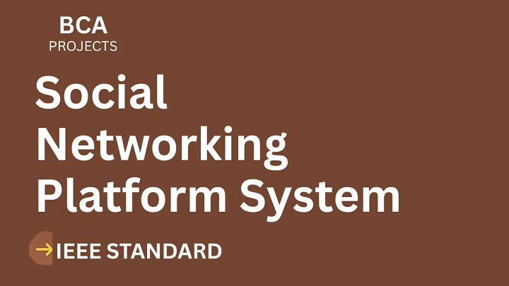 Social Networking Platform – BCA Project Report with IEEE Standard Format blog cover image