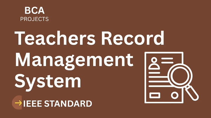 Teachers Record Management System – BCA Project Report with IEEE Standard Format blog cover image