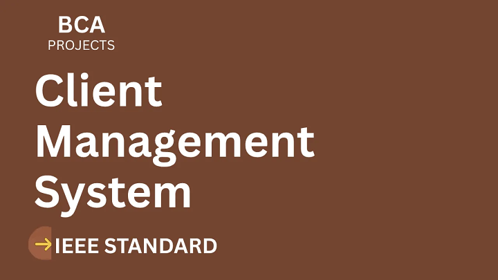 Client Management System – BCA Project Report with IEEE Standard Format blog cover image