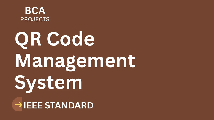QR Code Management – BCA Project Report with IEEE Standard Format blog cover image