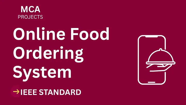 Online Food Ordering – MCA Project Report with IEEE Standard Format