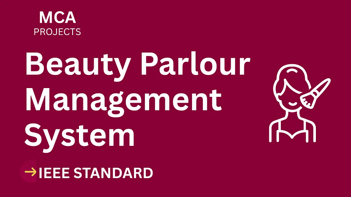 Beauty Parlour Management – MCA Project Report with IEEE Standard Format blog cover image