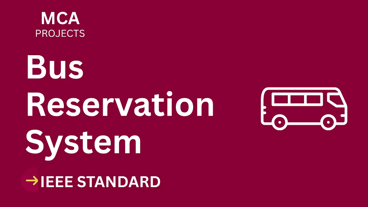Bus reservation system – MCA Project Report with IEEE Standard Format blog cover image