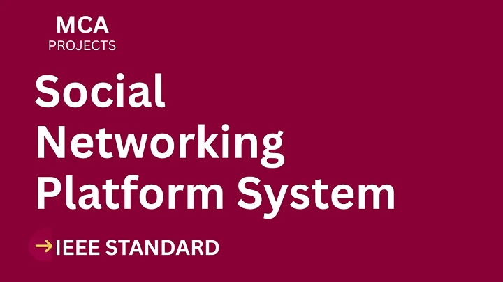Social Networking Platform – MCA Project Report with IEEE Standard Format blog cover image