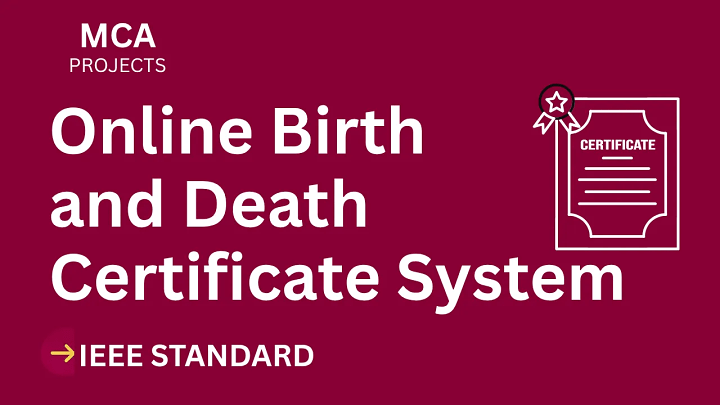 Online Birth and Death Certificate System – MCA Project Report with IEEE Standard Format blog cover image