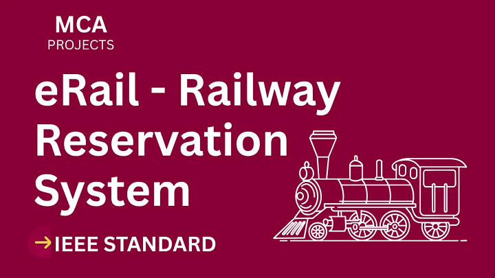 eRail - An online railway reservation system – MCA Project Report with IEEE Standard Format blog cover image