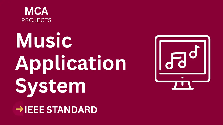 Music Application – MCA Project Report with IEEE Standard Format blog cover image