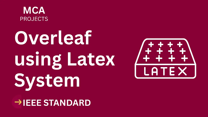 Overleaf using Latex – MCA Project Report with IEEE Standard Format blog cover image
