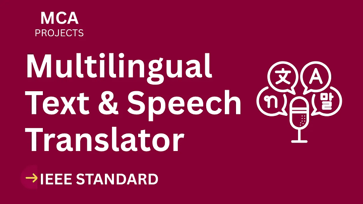 Multilingual Text and Speech Translator – MCA Project Report with IEEE Standard Format blog cover image