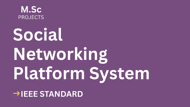 Social Networking Platform – M.Sc Project Report with IEEE Standard Format blog cover image