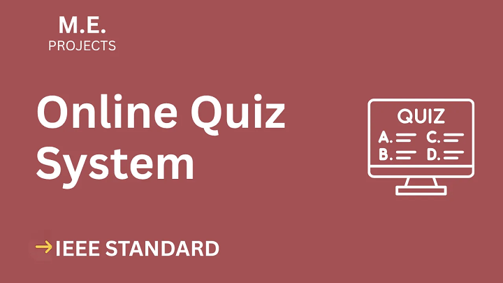 Online Quiz System – ME Project Report with IEEE Standard Format blog cover image