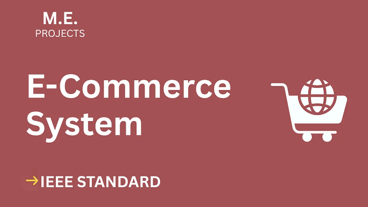 E-Commerce – ME Project Report with IEEE Standard Format blog cover image