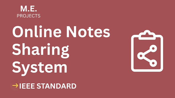 Online Notes Sharing System – ME Project Report with IEEE Standard Format blog cover image