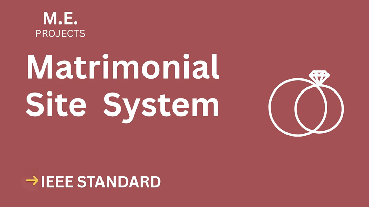 Matrimonial Site – ME Project Report with IEEE Standard Format blog cover image