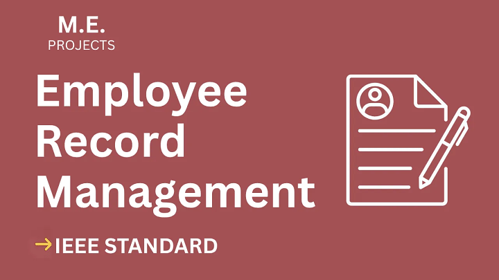 Employee Record Management System – ME Project Report with IEEE Standard Format blog cover image