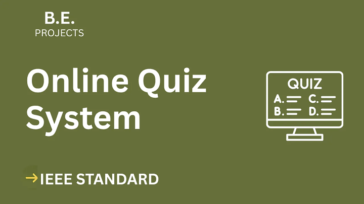 Online Quiz System – BE Project Report with IEEE Standard Format blog cover image