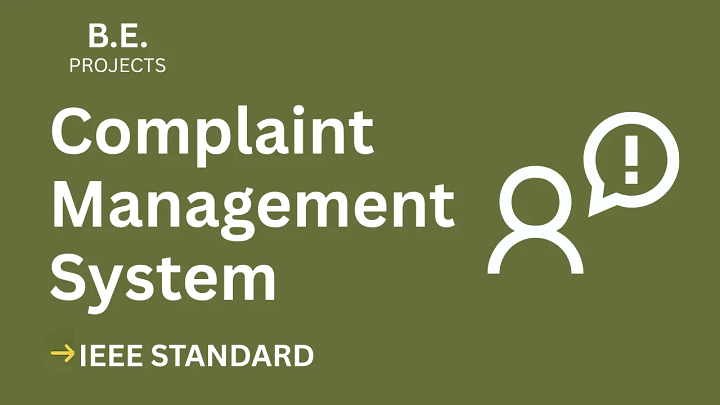 Complaint Management – BE Project Report with IEEE Standard Format blog cover image