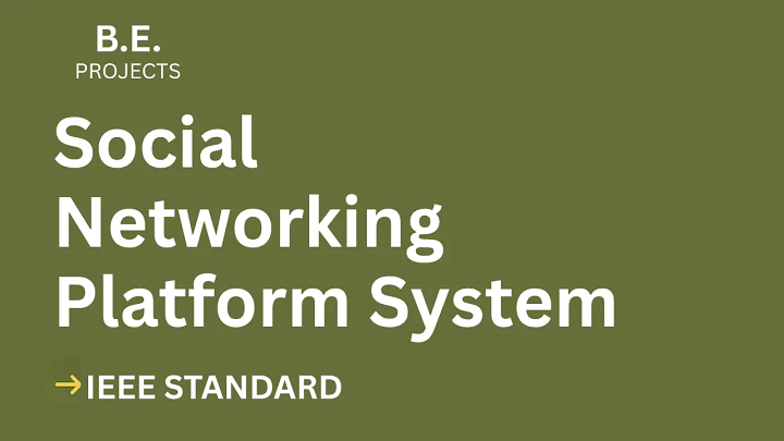 Social Networking Platform – BE Project Report with IEEE Standard Format blog cover image