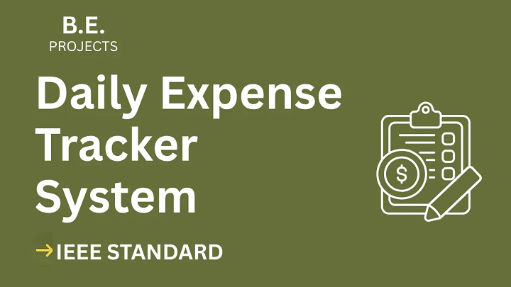 Daily Expense Tracker – BE Project Report with IEEE Standard Format blog cover image