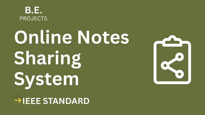 Online Notes Sharing System – BE Project Report with IEEE Standard Format blog cover image