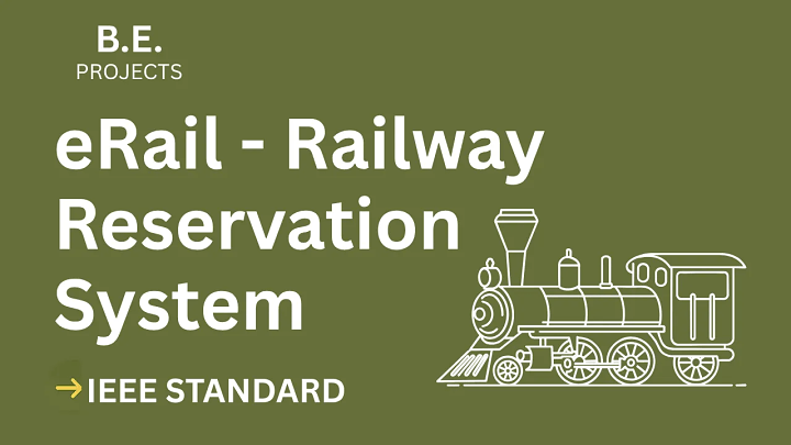 eRail - An online railway reservation system – BE Project Report with IEEE Standard Format blog cover image