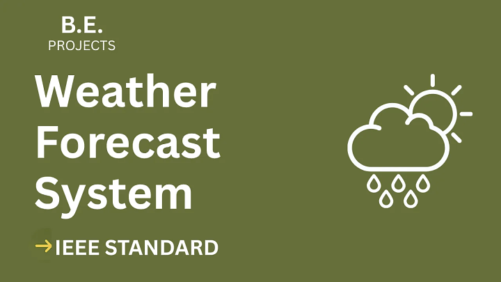 Weather Forecast – BE Project Report with IEEE Standard Format blog cover image