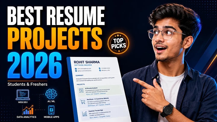 Best Projects to Add to Your Resume in 2026: For Students &amp; Freshers blog cover image
