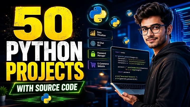 50 Python Projects with Source Code for Final Year Students blog cover image