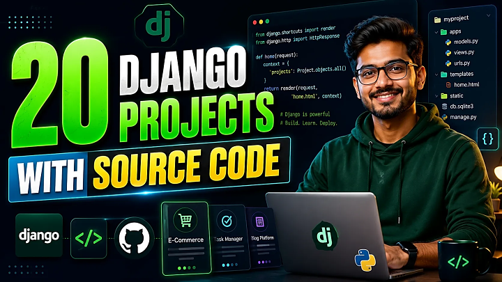 20 Django Projects with Source Code for Final Year Students blog cover image