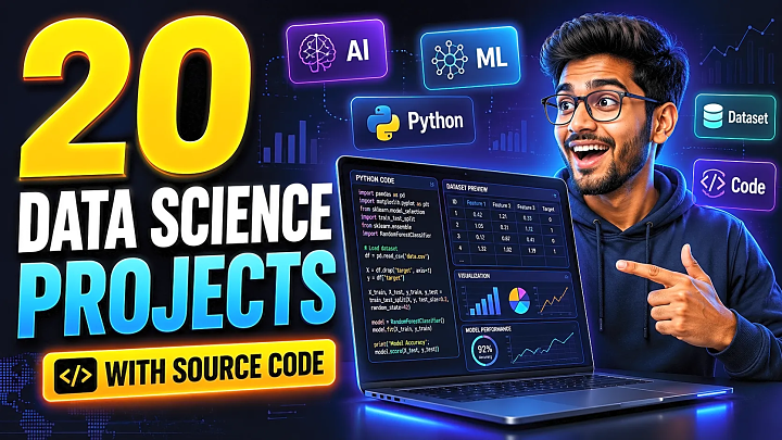 20 Data Science Projects with Source Code for Final Year Students blog cover image