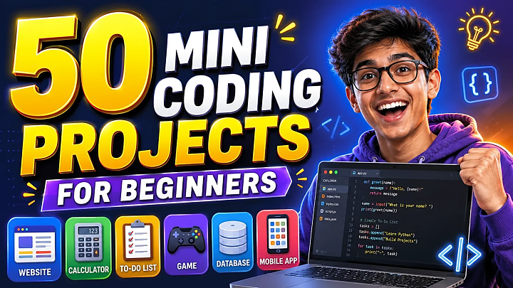 50 Mini Coding Projects for Beginners With Tech Stack & Source Code Ideas