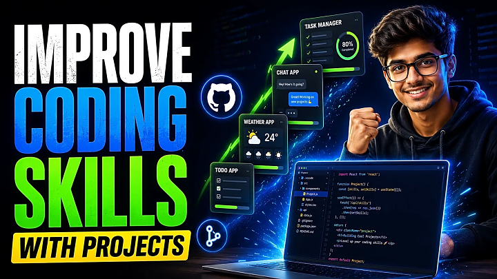 Improve Coding Skills Using Projects: Roadmap + Project Ideas for Students blog cover image