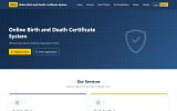 Online Birth and Death Certificate System in PHP screenshot 1