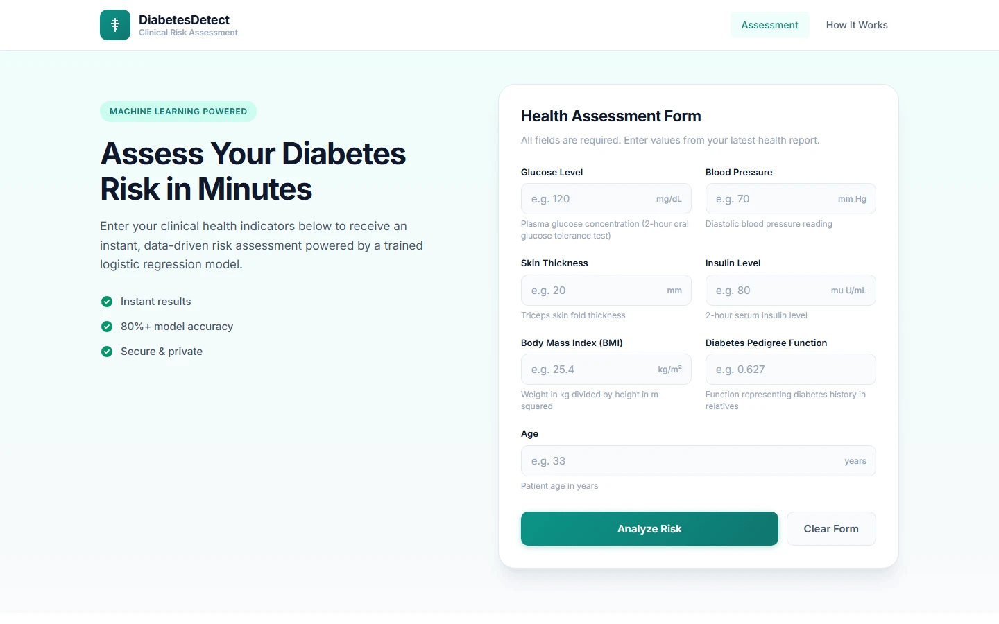 Diabetes Detection Machine Learning Final Year Project zoomed preview