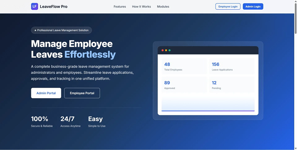 Employee Leave Management System preview
