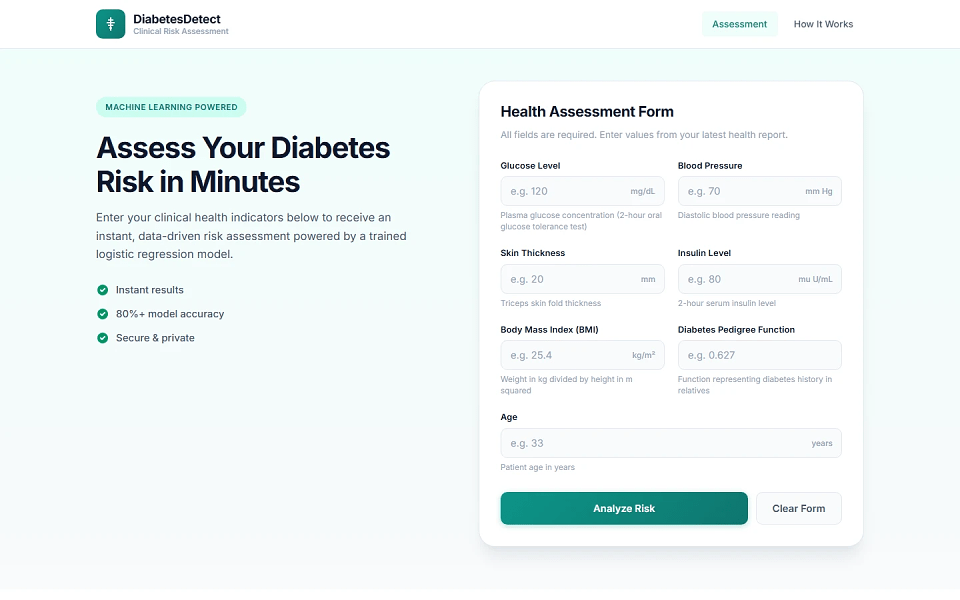 Diabetes Detection Machine Learning Final Year Project preview