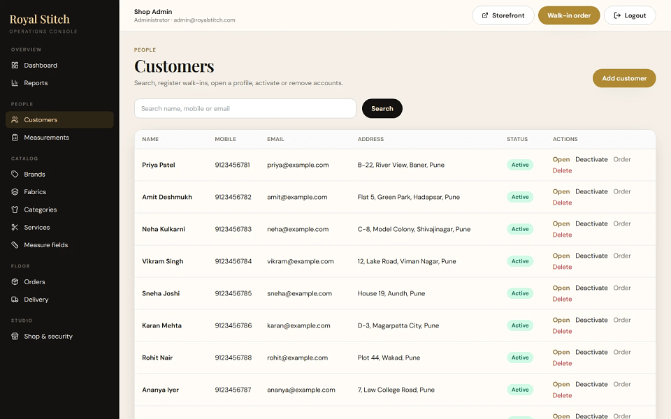 Tailor Shop Management System MERN Final Year Project preview